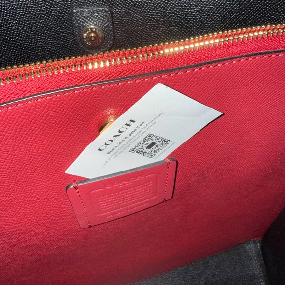 Coach Mollie Bucket Hand Bag In Signature Canvas & Leather - Black & Dark Brown - Picture 4 of 5